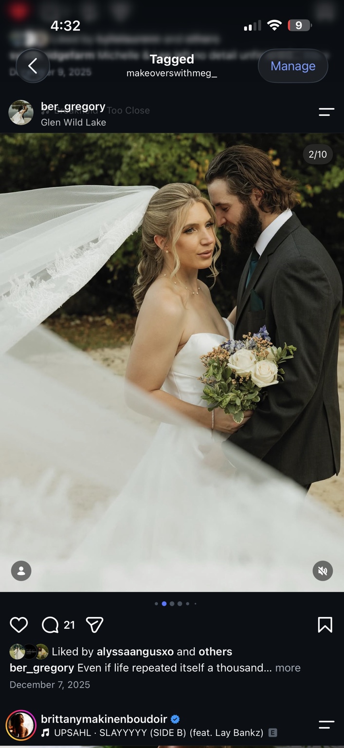 Bride with softly styled blonde hair and a flowing veil beside her partner